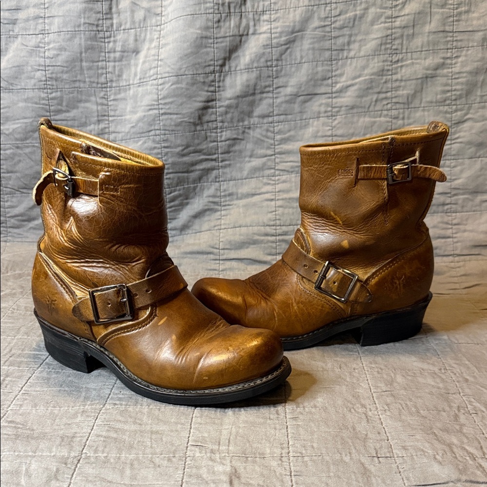 Women’s Frye Leather Buckle Boots